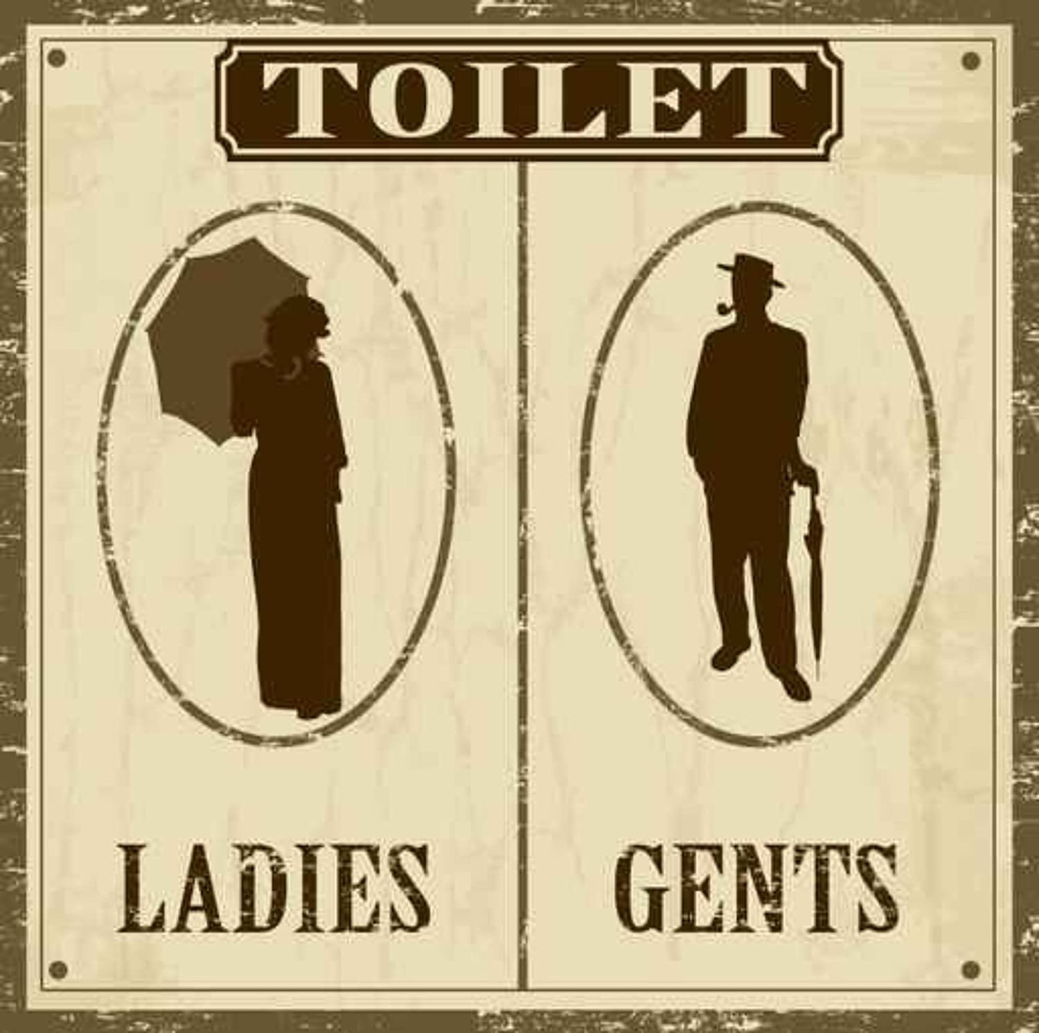 Cartel WC Baños Aseos Señoras y Caballeros 🚾🚻