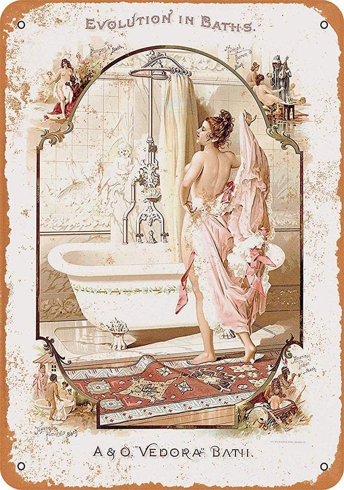 Cartel para el baño vintage