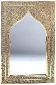 elegante metalico dorado espejo marroqui