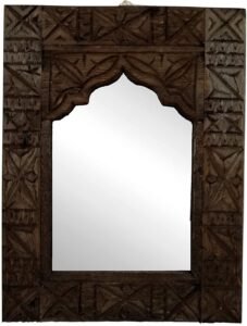 espejo de madera de estilo oriental inspirado en la época beduina