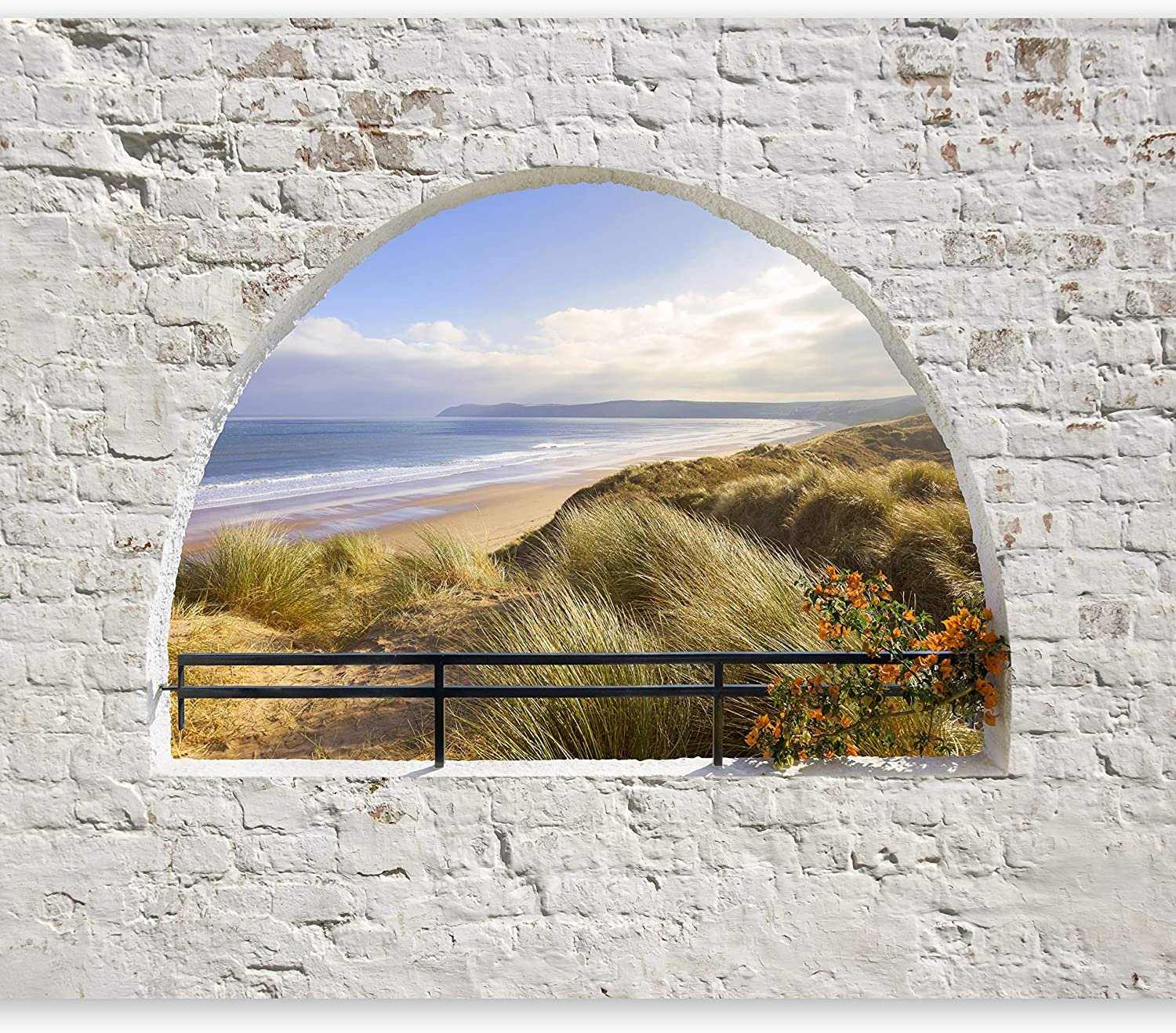 FOTOMURAL PAISAJE CON VENTANA A LA PLAYA